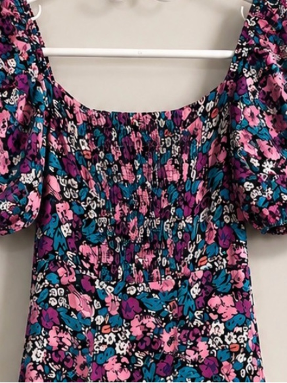 & OTHER STORIES Floral Puff Sleeve Midi Dress Size 6 - Picture 8 of 10